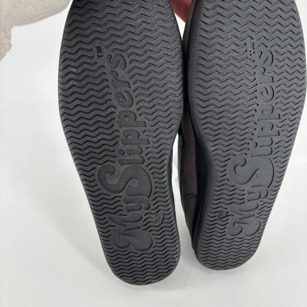MyPillow MySlippers Loafer Men 9 Gray Leather Moccasin Toe In/Outdoor Driving